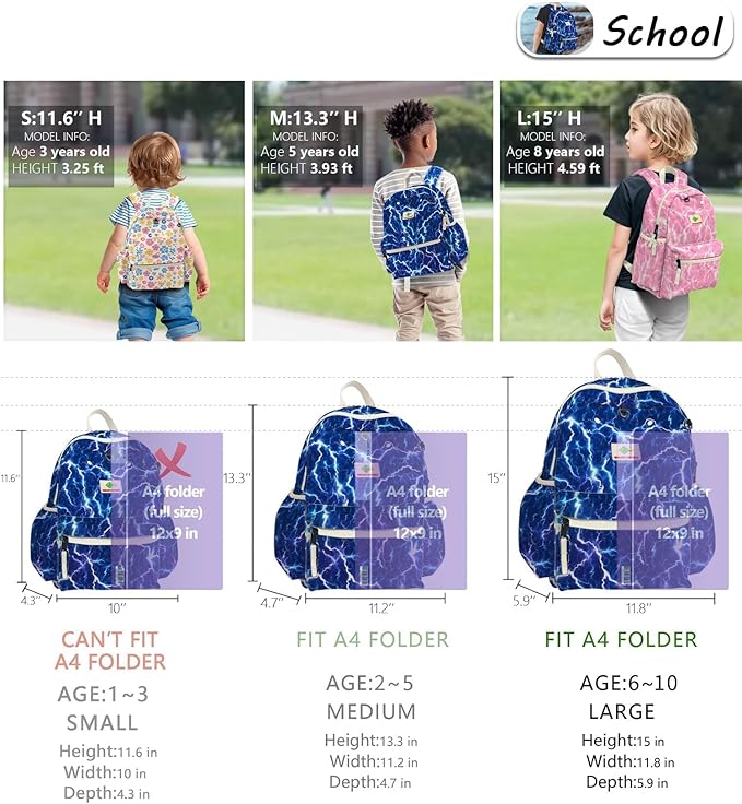 Kids Backpack for Boys Girls: Girls Backpack 6-10 - Kindergarten Elementary School Bookbag for Girl