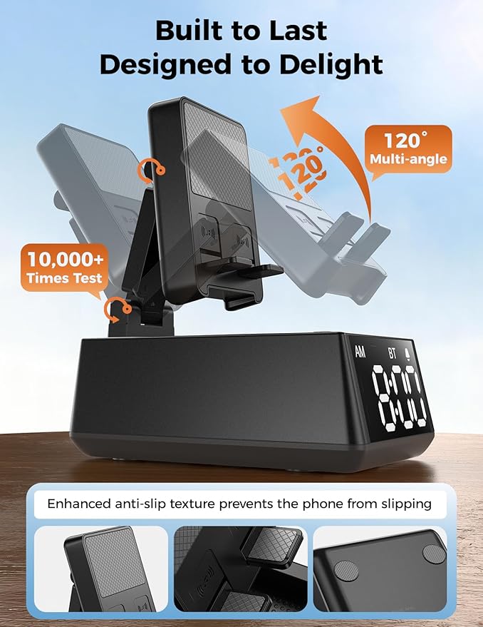 Bluetooth Speaker White Elephant Gifts:Induction Cell Phone Stand HD Sound Gift for Men Women Adults Birthday Christmas Secret Santa,Kitchen Gadget Mom Wife Dad Husband Teen Stocking Stuffers(Black)