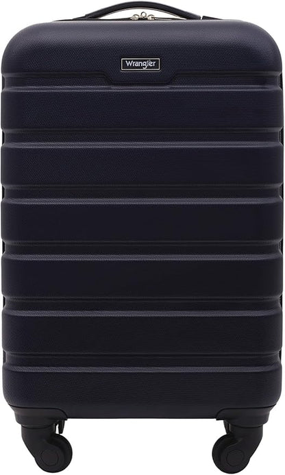 Wrangler 21.5" Spinner Carry-On Luggage, Navy Blue