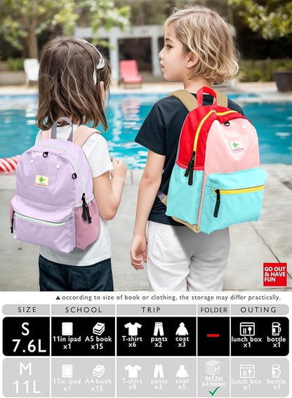 Preschool Toddler Backpack For Boys Girls, School Mini & Travel, Small Kids Child Backpacks, Kindergarten Elementary bag, 11.6" H
