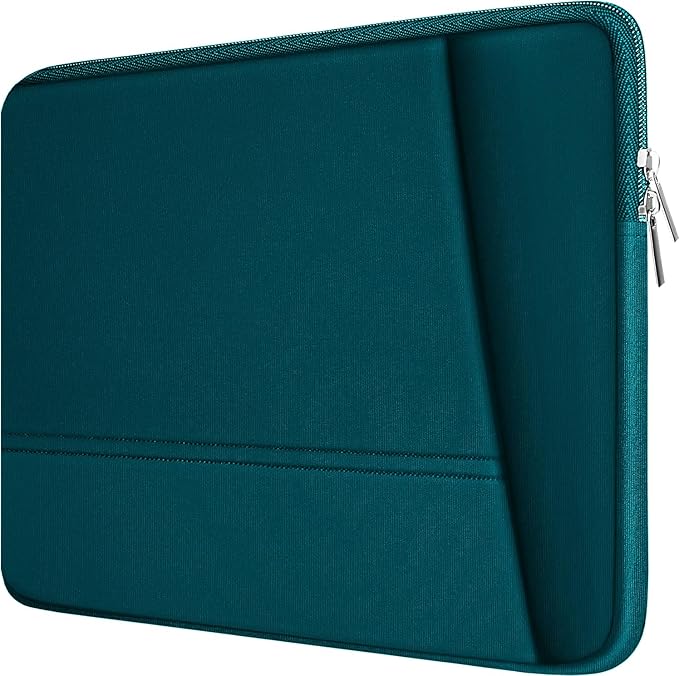 Laptop Case 15.6 inch, Sturdy Portable Monitor Computer Laptop Case, Carrying Sleeve Bag 15.6'' with Pockets for MacBook PC Mac HP Lenovo Dell Asus Xbox Switch, Cyan