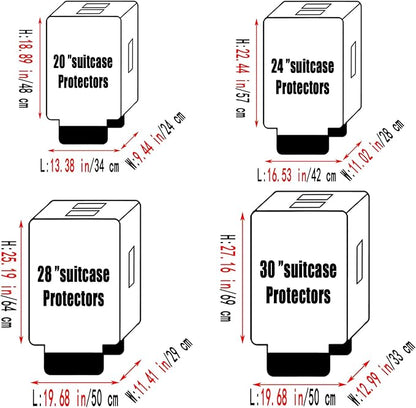 28 Inch Clear PVC Luggage Cover, 0.2mm Thick Lightweight Waterproof, Dustproof, Anti-Scratch Suitcase Cover, Luggage Covers for Suitcase TSA Approved, Fits 28"-29" Wheeled Luggage
