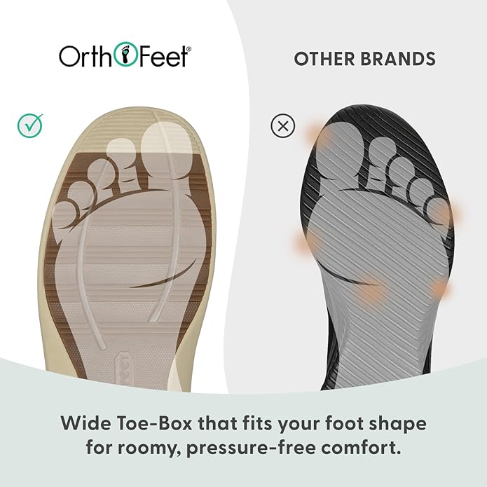 Orthofeet Men's Orthopedic Leather Vito Hands-Free Slipper