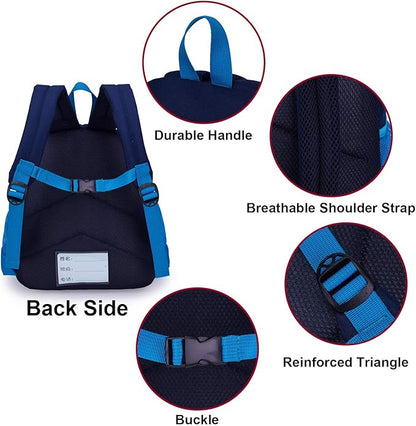 willikiva Cute Zoo Little 3d Backpack Kids Backpack for Boys and Girls Toddler Backpack Waterproof Preschool Safety Harness Leash (Blue Car Small Size,Age 1-2)