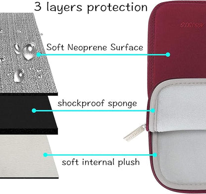 MOSISO Laptop Case 13.3 inch, 13-13.3 inch Laptop Sleeve Bag Compatible with MacBook Air/Pro 13/Pro 14 M5 M4 M3 M2 M1, HP Dell ASUS Lenovo, Neoprene Computer Sleeve Bag with Small Case, Red