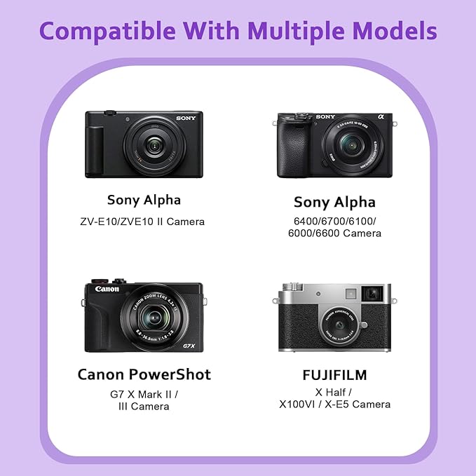 XANAD Hard Case for Sony a6400/a6700/a6100/a6000/ZV-E10/ZVE10 II/RX100 VII or Fujifilm X100VI / X100V Digital Camera (Purple)