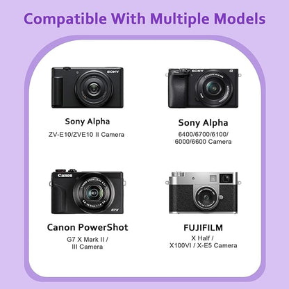 XANAD Hard Case for Sony a6400/a6700/a6100/a6000/ZV-E10/ZVE10 II/RX100 VII or Fujifilm X100VI / X100V Digital Camera (Purple)