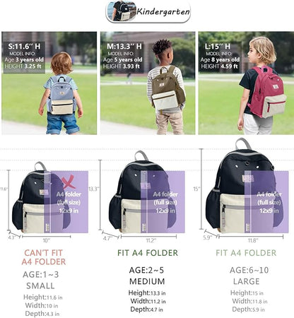 Toddler Backpack for Boys 2-5: Preschool Kindergarten 13" Daycare Backpacks Fit A4 Folder