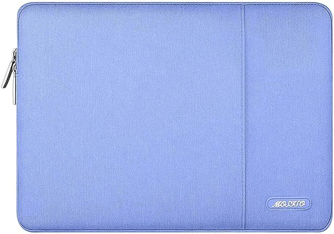 MOSISO Laptop Case 16 inch, 15-15.6 inch Laptop Sleeve Compatible with MacBook Pro 16 M4 M3 M2 M1, HP Acer Dell Lenovo ASUS Notebook, Polyester Vertical Computer Sleeve Bag with Pocket, Slate Blue