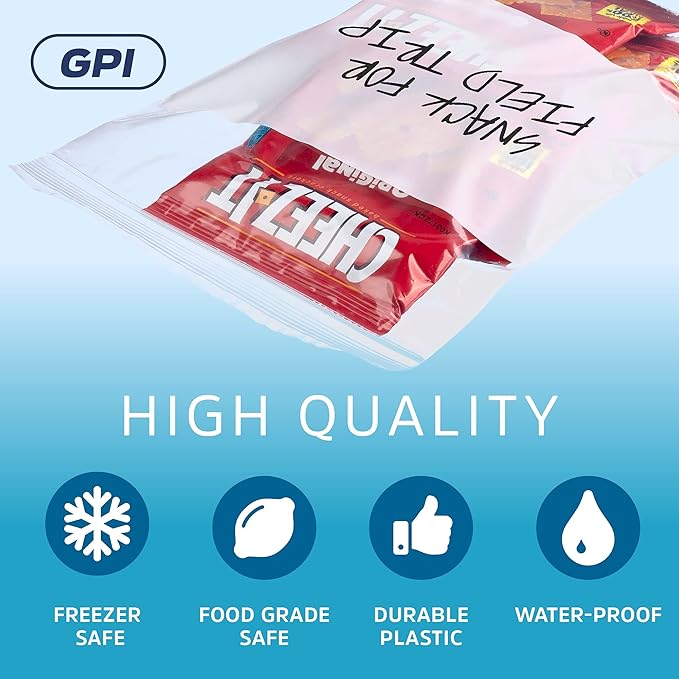 Clear Plastic Reclosable Zip Bags - Bulk GPI Case of 1000 6" x 9" 2 mil Thick Strong & Durable Poly Baggies With Resealable Zip Top Lock For Travel, Storage, Packaging & Shipping.