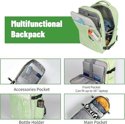 22x14x9 Airline Approved Vintage Style Carry On Luggage with Backpack Sets, ABS+PC Hardshell Small 20 inch Retro Suitcase with Protective Cover & Luggage Tag (Avocado Green, 20in/BP/TB)