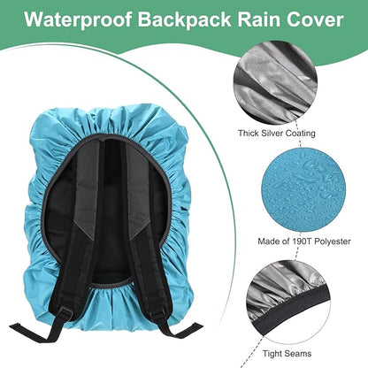 Waterproof Backpack Rain Cover Waterproof Backpack Cover, Bag Rain Cover with A Vertical Reflective Strap for Hiking/Biking/Camping/Outdoor Traveling