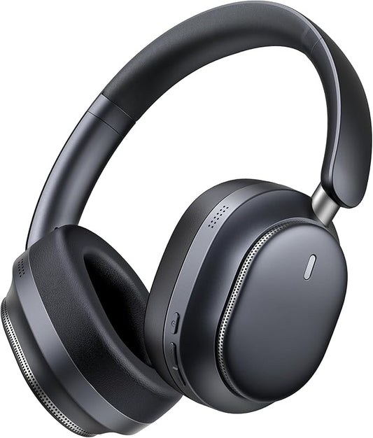 Hybrid Active Noise Cancelling Headphones, Over Ear Bluetooth 6.0 Wireless Headphones, 50H Playtime, Deep Bass, HiFi Stereo Sound, Lightweight Foldable for Travel, Home and Office（Black）