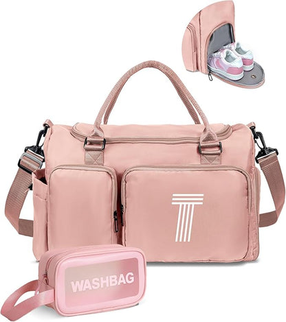 Graduation Gift 2025, Kids Travel Duffel Bag, Pink Polyester, 5x5x0.75 inches, Gym, Travel, Sports, Weekender, Overnight, Dance, Airline Travel