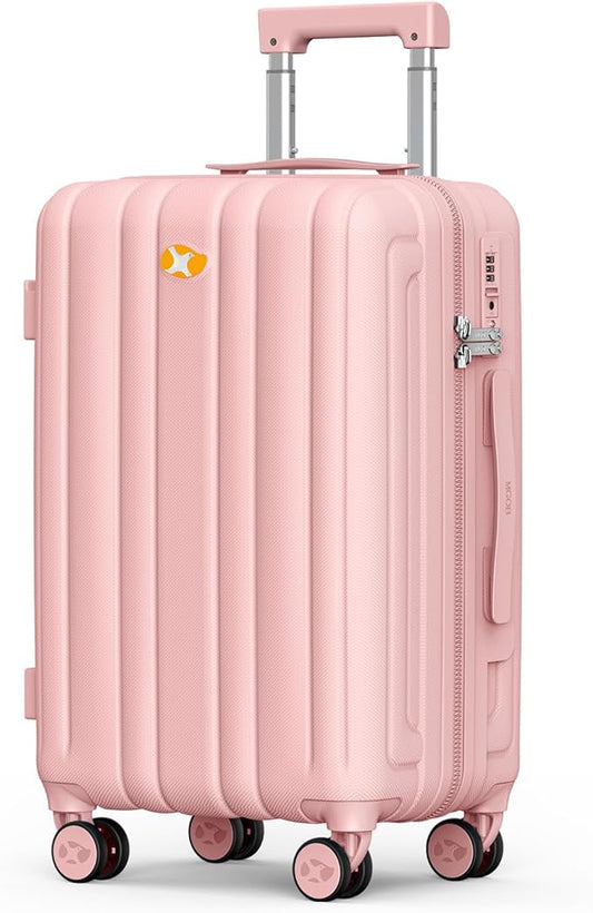 MGB Carry On Luggage 22x14x9 Airline Approved, Hardside Carry-on Luggage with Spinner Wheels & TSA Lock, Scratch-Resistant PC Lightweight Suitcase for Travel with Adjustable Telescopic Handle
