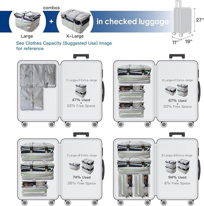Stow-N-Go Travel Luggage Organizer – Portable Hanging Travel Shelves, Carry-On Closet Organizer, Hanging Packing Cubes, Collapsible Carry-On Organizer for Cruises & Hotels. Light Gray - XL