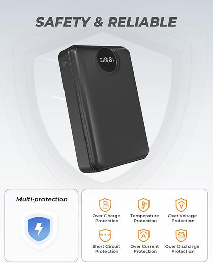 5V/7.4V Heated Vest Battery Pack Compatible with ORORO, with Venustas, 20000mAh Battery Pack for Heated Vest, LED Rechargeable Power Bank for TODWARM, for XINSONYUELL, for Vestego, for Weamest