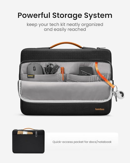 tomtoc 360 Protective Laptop Carrying Bag for The New Razer Blade Pro 17, HP Envy Laptop 17 Inch, Dell Inspiron 17 3000, ASUS ROG Zephyrus S 17.3 Inch, Notebook Bag with Accessory Pocket