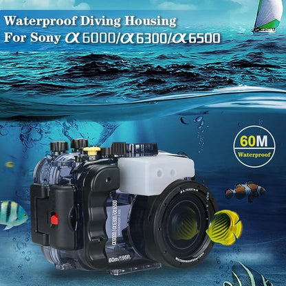 Seafrogs 40m/130ft Waterproof Underwater Camera Housing Waterproof Case for A6000 A6300 A6500 Compatible with 16-50mm Lens