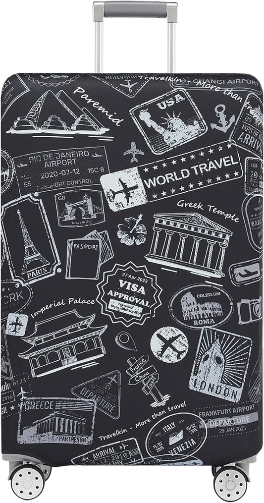 TRAVELKIN more than travel Luggage Covers For Suitcase Tsa Approved,Suitcase Cover Protector Fit 18-32 Inch Luggage