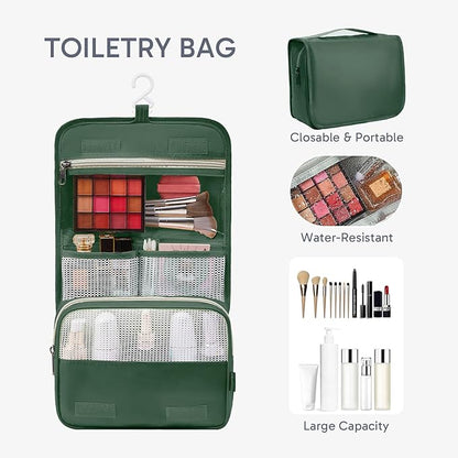 ALL INCLUDED 10 Set Durable Packing Cubes for Travel,Christmas Gifts for Women Mom, UPGRADED Anti-Tear Stitching, NEW Improved Luggage Packing Organizers for Suitcases Accessories (Dark Green)