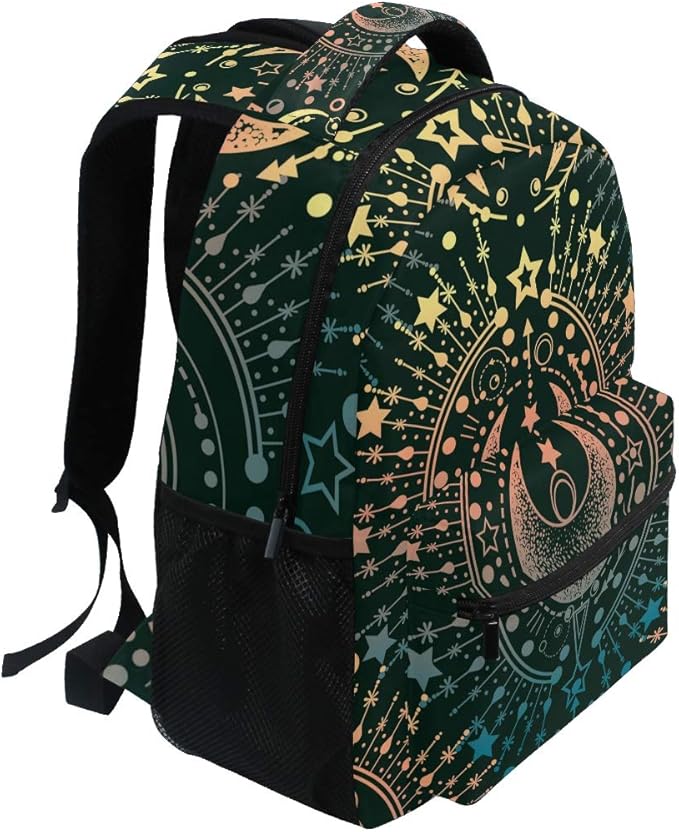 ALAZA Moon & Star Alchemy Magical Large Backpack Personalized Laptop iPad Tablet Travel School Bag with Multiple Pockets