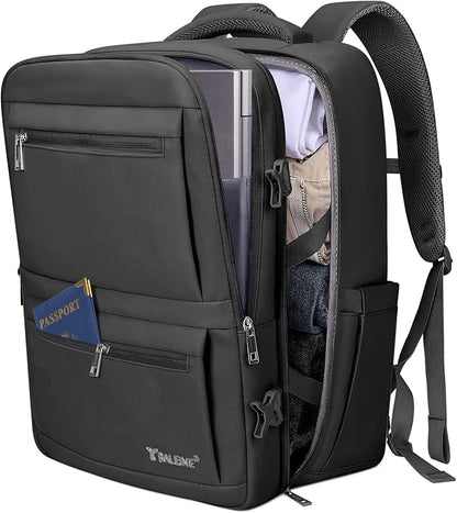 BALEINE Travel Backpack for Women Men, Large Sturdy Carry On Laptop Backpack Gifts for Business, Casual, Weekender, Hiking (Large, Black)
