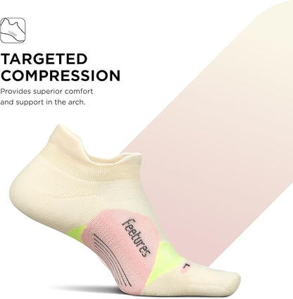 Feetures Elite Light Cushion No Show Tab Athletic Ankle Socks - Sport Sock with Targeted Compression