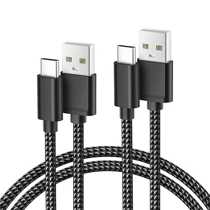 Basesailor USB Type C Charger Cable 10FT 2Pack,Nylon Charging Cord for iPhone 17 16 16e Pro Max,Samsung Galaxy Z Flip Fold,S10 S10E 10E S24 FE S25 Plus Ultra,A55 A54 A53,Google Pixel 8 7 6 5 4 XL