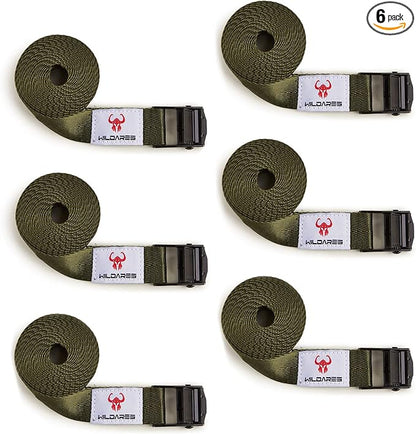 1" x 6.6' Trail Cam Strap,1800 lbs Heavy-Duty Trail Camera Straps, Game Camera Strap,Tree Belts,Durable Nylon Fiber,Long-Lasting Alloy Buckle,Pack of 6