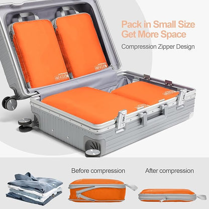 Cambond Compression Packing Cubes for Travel Women - Expandable Travel Bags Luggage Organizers Travel Essentials Compression Cubes for Travel Carry on Suitcases Organizer