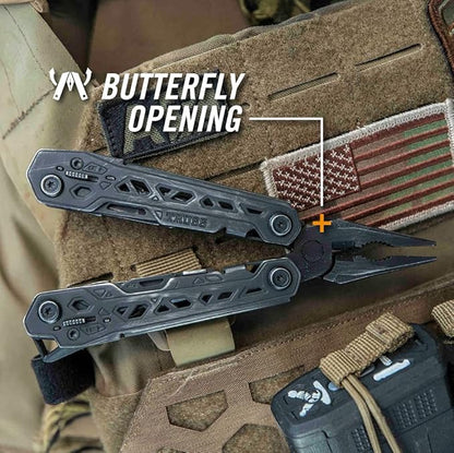 Gerber Gear Truss Multitool, Gifts for Men, 17-in-1 EDC Needle Nose Pliers, includes Pocket Knife, Screwdriver, and Bottle Opener Accessories, Fishing and Camping Gear, Black