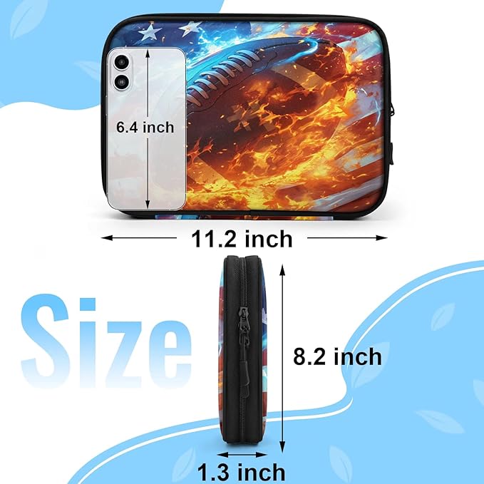 Cable Organizer Fire American Football Electronics Travel Organizer Case Tech Accessories Pouch Waterproof Cord Storage Bag for Power Bank Charger Phone Earphone