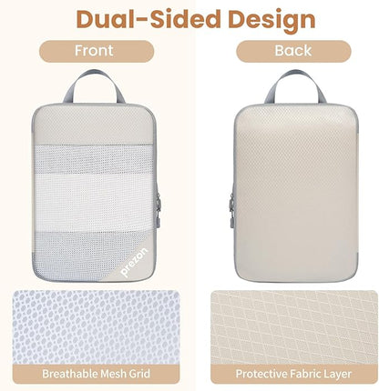 8 Set/6 Set/4 Set Compression Packing Cubes for Travel, Lightweight Vacation Travel Essentials, Travel Accessories for Suitcase Organizer Bags Set, Durable Luggage Organizer