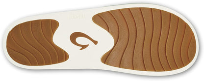 OLUKAI Mani Women's Leather Mule Slippers, Soft & Comfortable Slippers with Fleece Lining, Thick Rubber Outsole, All-Day Wear