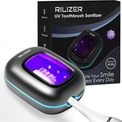 UV Toothbrush Sanitizer Cover, Rechargeable Travel Cap with Magnetic Wall Mount, Portable Cleaner for Any Size Toothbrush