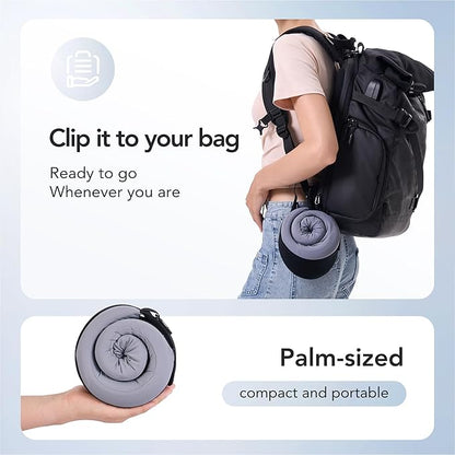 Travel Pillow, 100% Pure Memory Foam Travel Neck Pillow Airplane Neck Support Ergonomic Design for Traveling Suitable for Airplanes,Offices and Cars-Cooling Silk Black