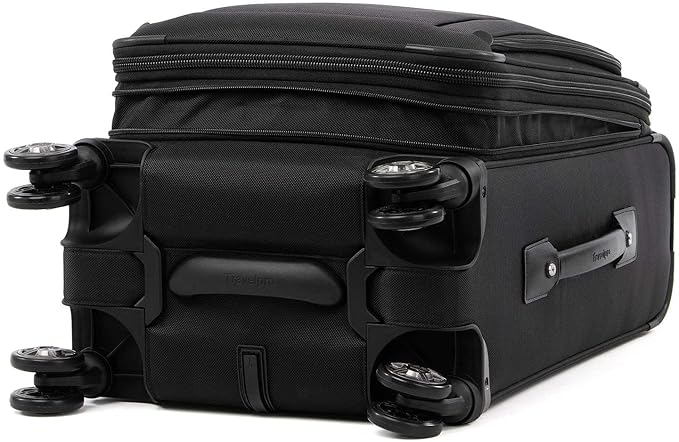 Travelpro Platinum Elite Softside Expandable Luggage, 8 Wheel Spinner Suitcase, TSA Lock, Men and Women (Shadow Black, 2-Piece Set (21/25))