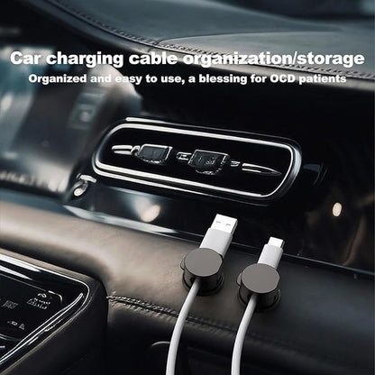 6-Pack Magnetic Cable Management Clips – Cord Organizer for Home, Office, Car & Desk, Keep Charging, USB & Headphone Cables Neat and Tangle-Free