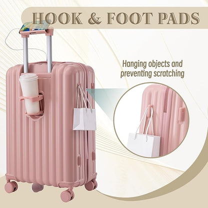 3 Luggage Sets, Hardshell Suitcase Spinner Wheels with Combination Lock