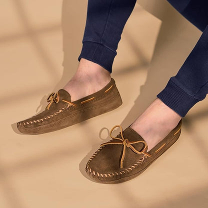 Minnetonka Men's Double Bottom Fleece Slipper
