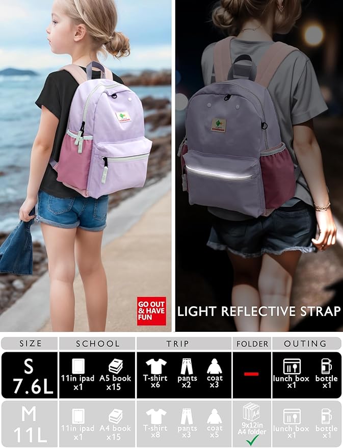Preschool Toddler Backpack For Boys Girls, School Mini & Travel, Small Kids Child Backpacks, Kindergarten Elementary bag, 11.6" H