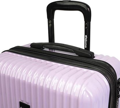 World Traveler Dejuno Tonal 24-Inch Polycarbonate Lightweight Hardside Expandable Spinner Luggage Suitcase with TSA Lock - Lavender