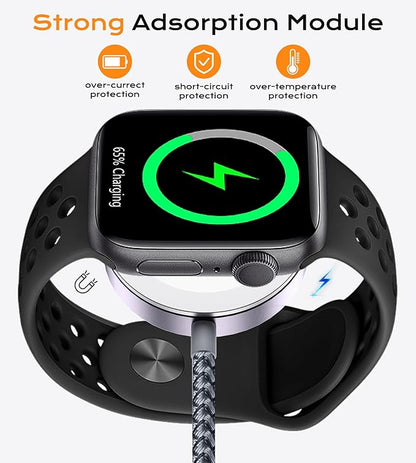 Temdan for Travel Vacation Essentials,3 in 2 USB C Cable for Apple Watch Charger/iPhone 17 Charger/Lightning,Multi Charging Cable Cord,Camping Essentials,Portable Designed for iWatch &iPhone 16-12-6FT