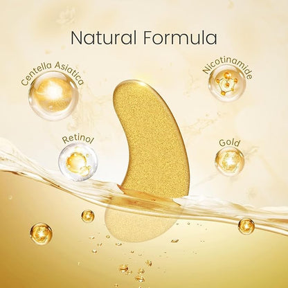 24 Pairs 24K Gold Under Eye Patches Face Masks Dark Circles Puffy Eye Bags Collagen Skincare Spa Trip Gift Eye Mask