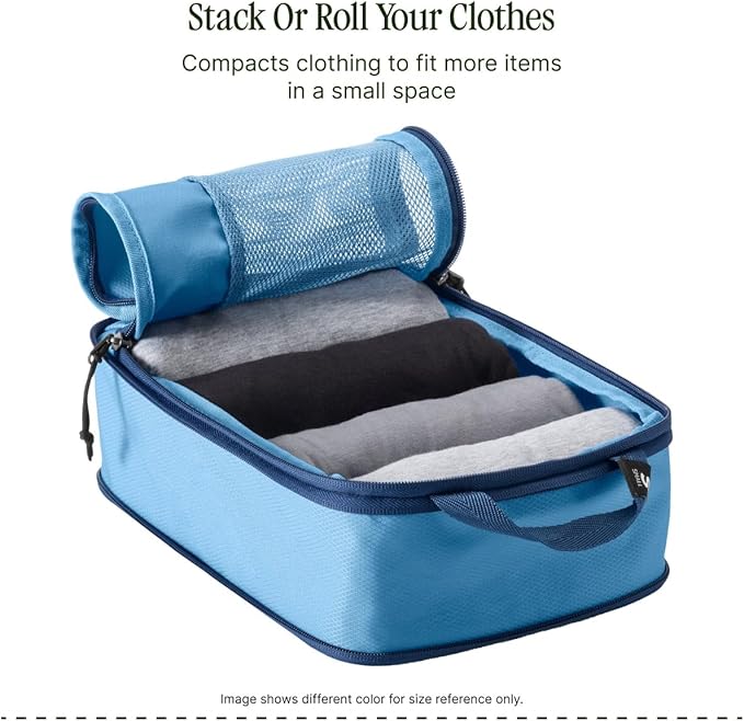 Eagle Creek Pack-It Isolate Compression Cube - Lightweight Compression Cube for Optimizing Luggage Space - Easy-Grab Zipper - Convenient Top Handle - Recycled Materials - Small