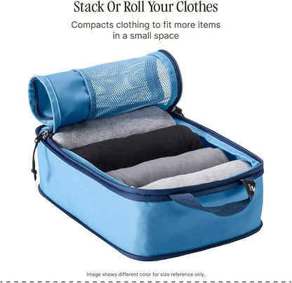 Eagle Creek Pack-It Isolate Compression Cube - Lightweight Compression Cube for Optimizing Luggage Space - Easy-Grab Zipper - Convenient Top Handle - Recycled Materials - Small