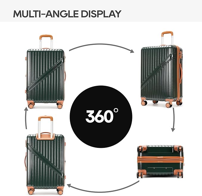 PRIMICIA GinzaTravel Luggage Sets 3-Piece Expandable Suitcases with Wheels PC+ABS Durable Hardside Luggage sets TSA lock