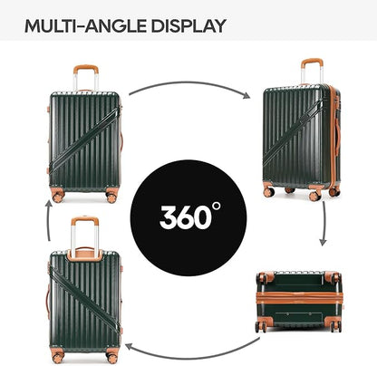 PRIMICIA GinzaTravel Luggage Sets 3-Piece Expandable Suitcases with Wheels PC+ABS Durable Hardside Luggage sets TSA lock
