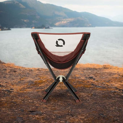 CLIQ ClassiQ 2.0 Camping Chair – Compact & Portable Folding Chair for Outdoors – Reinforced 400 lb Capacity – Quick-Setup Travel Chair for Camping, Beach, Tailgating & Hiking - Brick